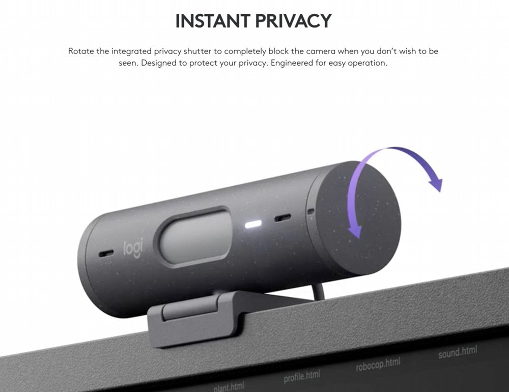 Logitech Brio 500 | Full HD Webcam (1920x1080) | 4 MP | USB-C | Grafiet