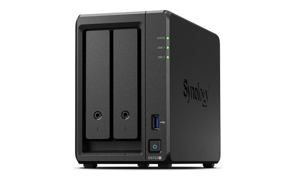 Synology DiskStation DS723+ NAS | 2 Drive Bays | AMD Ryzen R1600 | 2x Gigabit Ethernet | Zwart