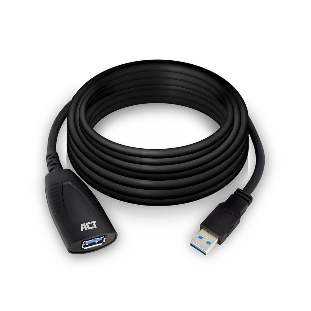 ACT AC6105 | USB 2.0 Booster | 5m | Zwart