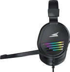 Baracuda PEARL RGB | On-Ear Gaming Headset 3,5mm en USB | Zwart