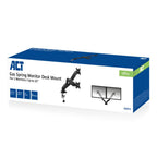 ACT AC8312 | Verstelbare Monitor-bureaubeugel | Tot 32" | Max 9kg | VESA 100x100 | 2 Monitoren
