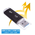 Silicon Power Blaze B02 | 64GB USB-A 3.2 Flash Drive | Zwart