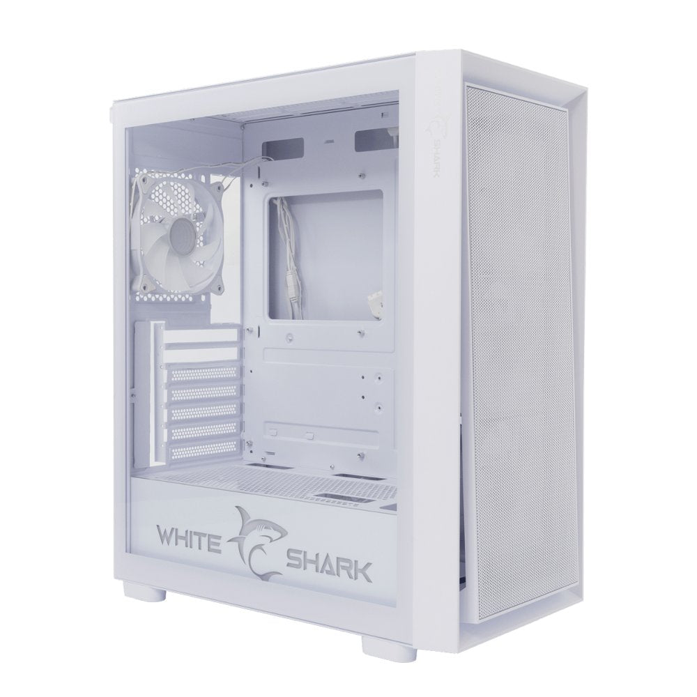White Shark WARHEAD | Midi Tower Case | Inclusief 4 RGB Fans | Wit