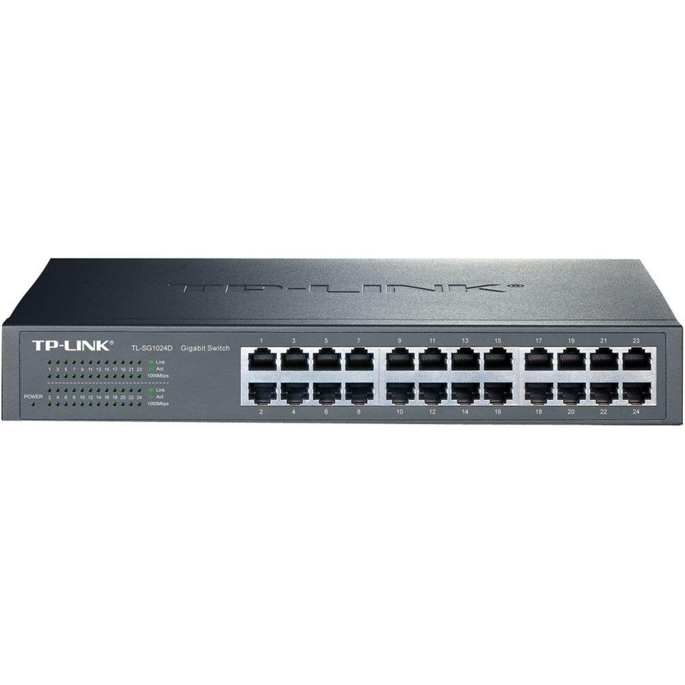 TP-Link TL-SG1024D | Unmanaged Switch | 24 Poorten | Gigabit Ethernet (10/100/1000 Mbps) | Grijs
