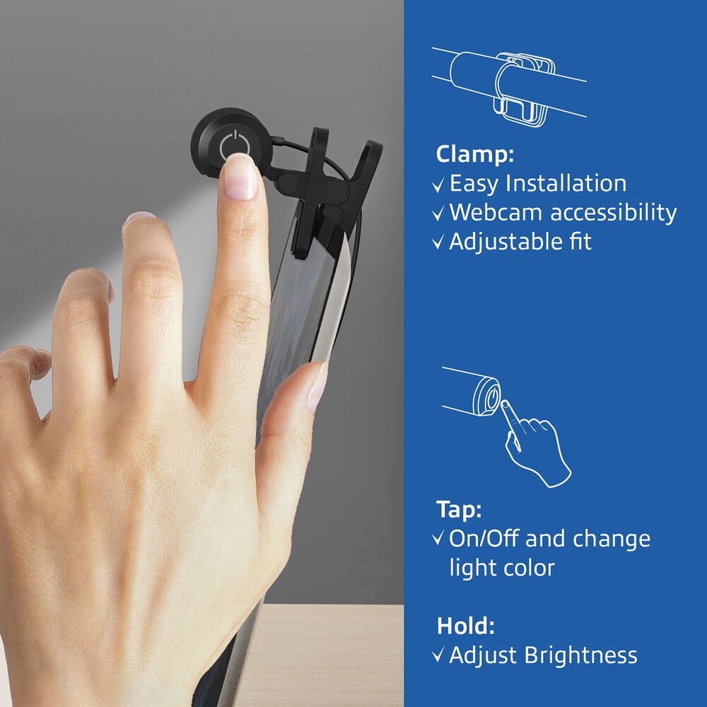 ACT AC8050 | Clip-on Laptop LED-lamp | Dimbaar | Voeding via USB