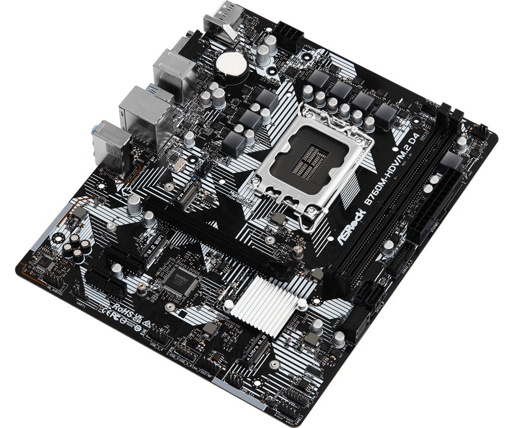 Asrock B760M-HDV/M.2 D4 | Socket LGA 1700 | Intel B760 | 2xDDR4 | Micro-ATX | Moederbord