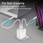 ACT AC2170 USB-C/USB-A Lader | 3-Poorts met PPS, QuickCharge & GaNFast | 65W