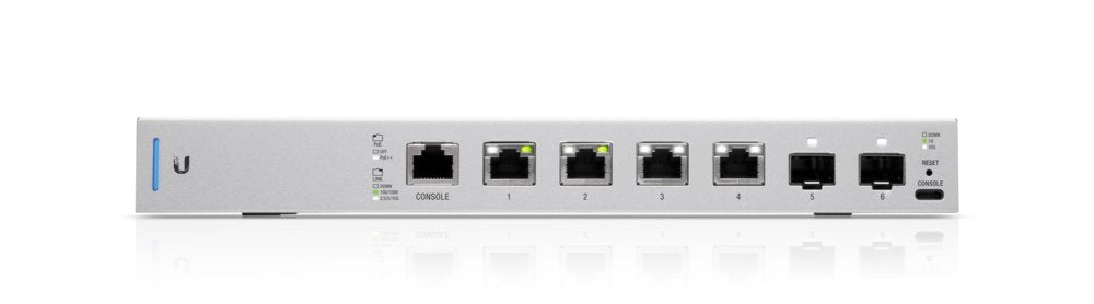 Ubiquiti UniFi US-XG-6POE | Managed Switch | 6 Poorten | 10G Ethernet (100/1000/10000) | Power over Ethernet (PoE) | 1U | Gri