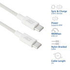 ACT AC3081 | USB 2.0 Kabel | USB-C naar USB-C | 60W | 480Mbps | Wit | 2 Meter