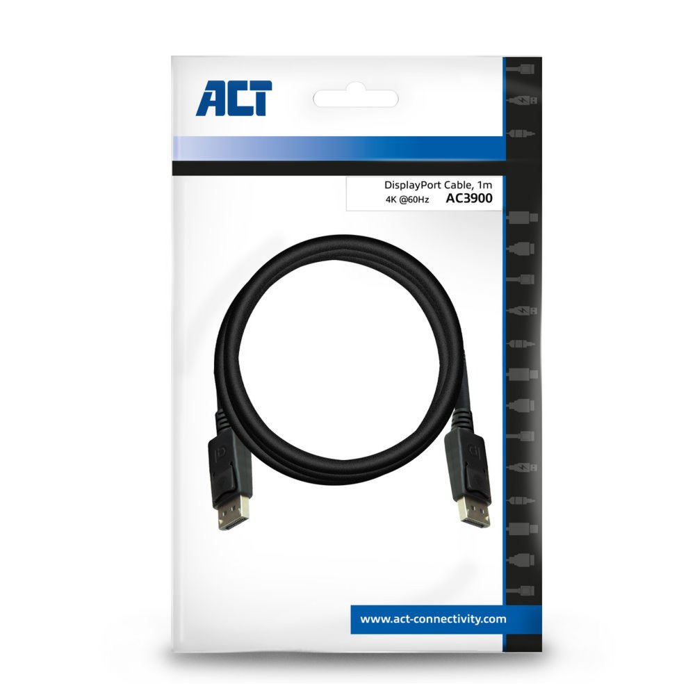 ACT AC3900 | DisplayPort Kabel | 1,0m | Zwart