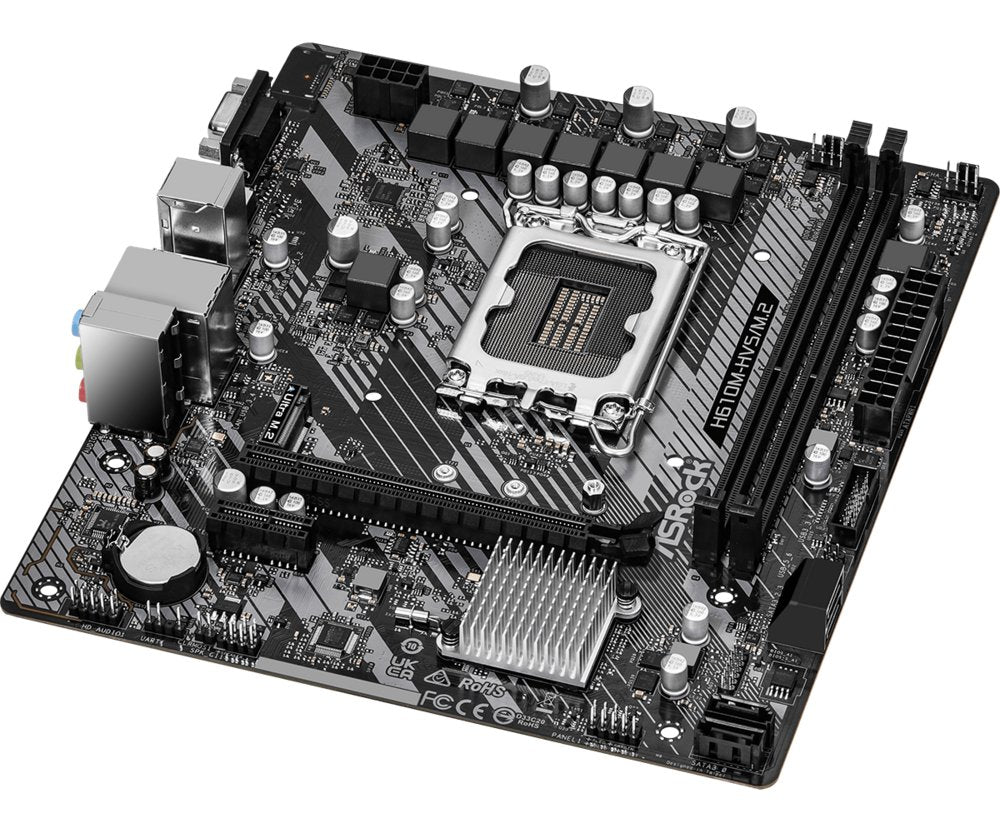 Asrock H610M-HVS/M.2 R2.0 | Socket LGA 1700 | Intel H610 | 4xDDR4 | Micro-ATX | Moederbord