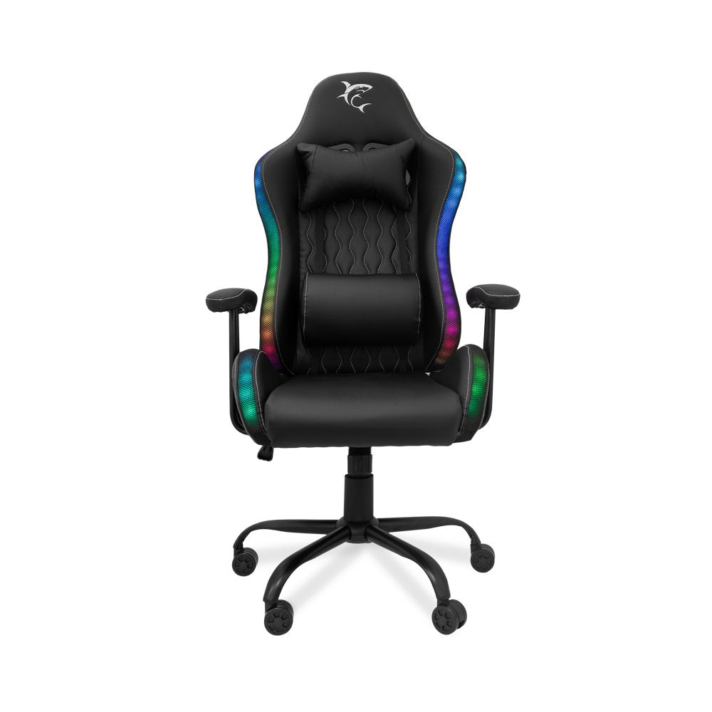 White Shark INDIANAPOLIS | Gamestoel met RGB-verlichting | Belastbaar tot 120 kg