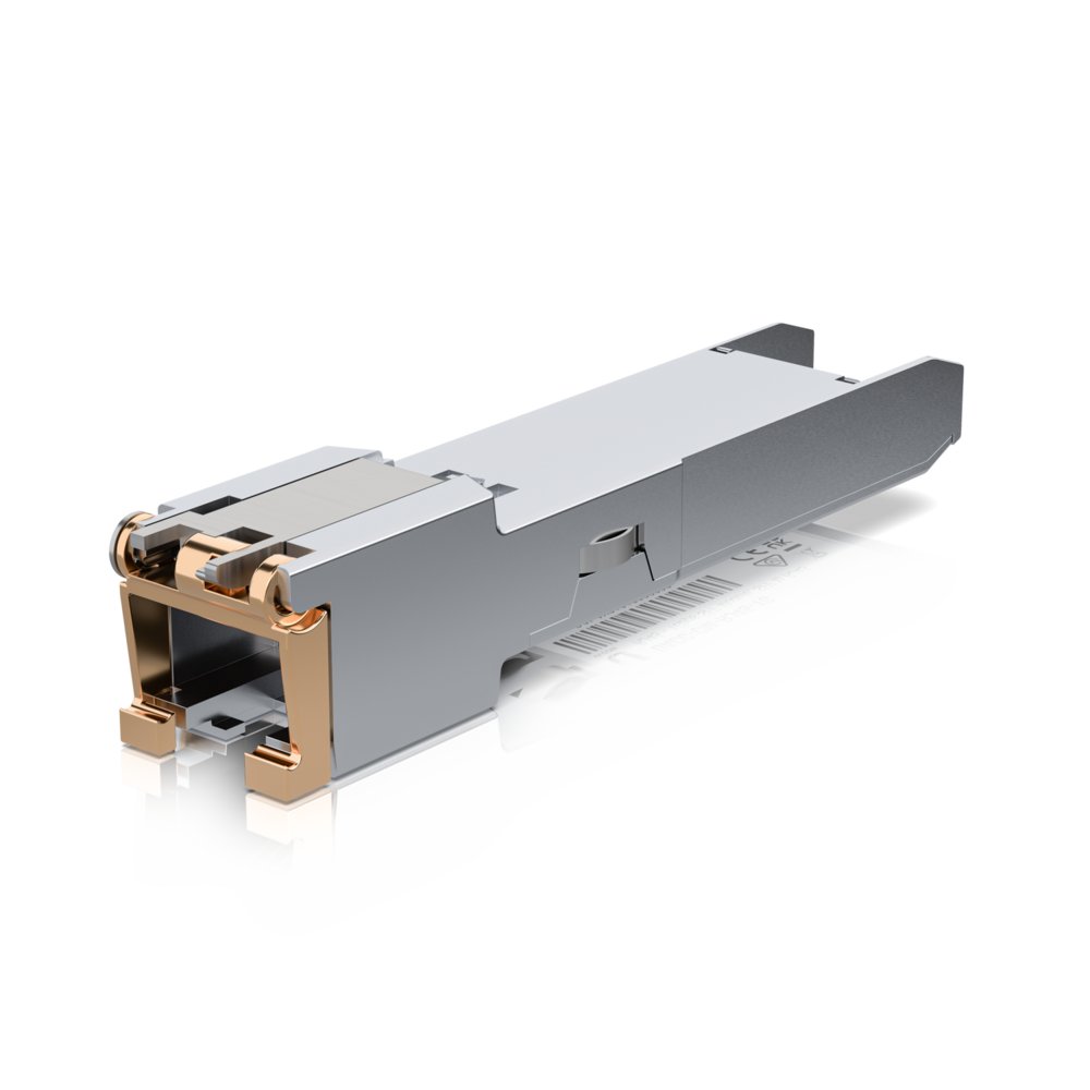 Ubiquiti UACC-CM-RJ45-1G | SFP Transceiver Module | 10/100/1000 Mbps | Koper | RJ45 | 100 m