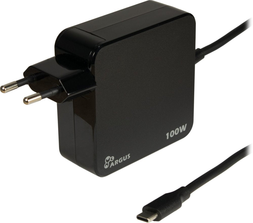Inter-Tech PD-2100 | USB-C Oplader 100W | Zwart | Met Geïntegreerde Kabel