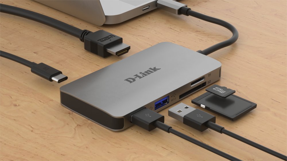 D-Link DUB-M610 | Docking Station & Poortreplicator | USB-C 3.2 Gen 1 | Aluminium/Zwart