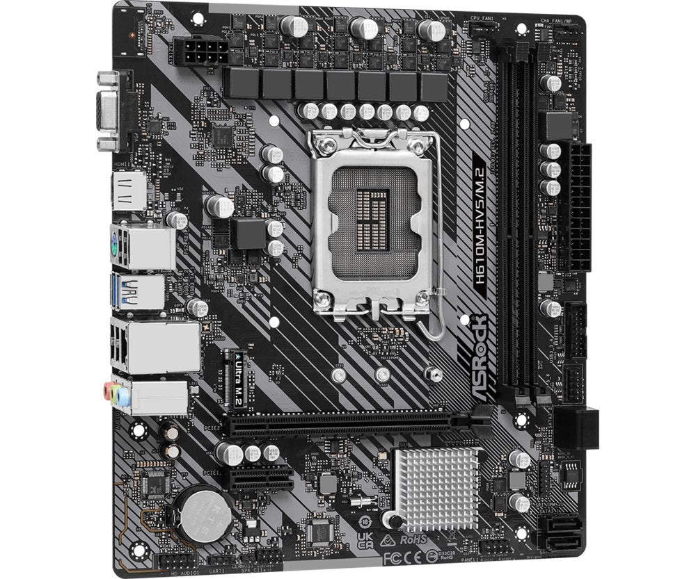 Asrock H610M-HVS/M.2 R2.0 | Socket LGA 1700 | Intel H610 | 4xDDR4 | Micro-ATX | Moederbord