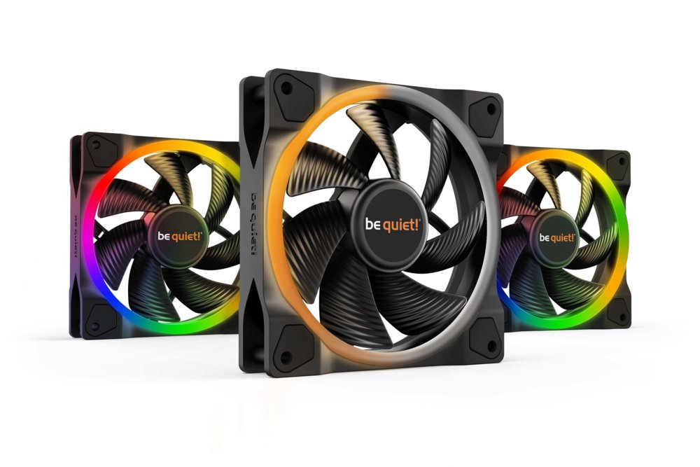 be quiet! Light Wings | 120mm PWM Behuizingsventilator | Zwart | 3 Stuks