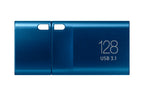 Samsung MUF-128DA | 128GB USB-C 3.2 Flash Drive | tot 400 MB/s lezen | tot 60 MB/s schrijven | Blauw