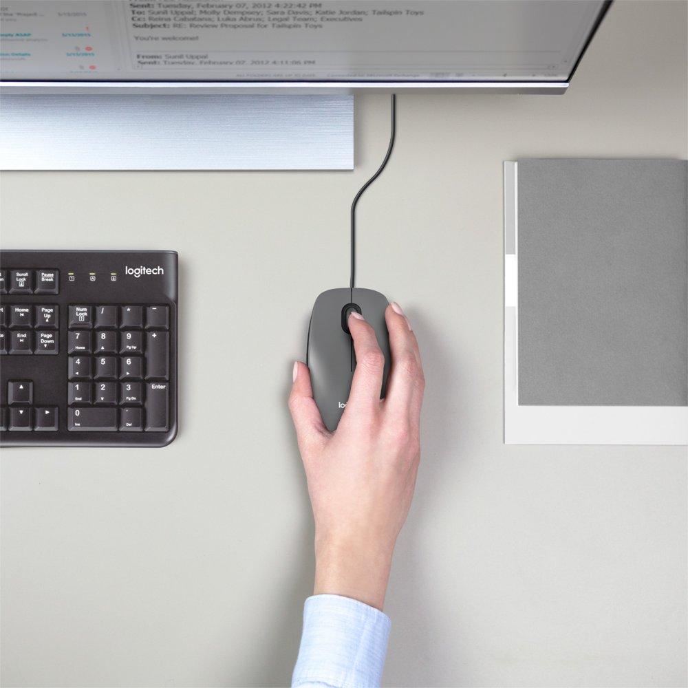 Logitech M100 | Bekabelde Muis | Links- en Rechtshandig | USB-A | 1000 DPI | Zwart