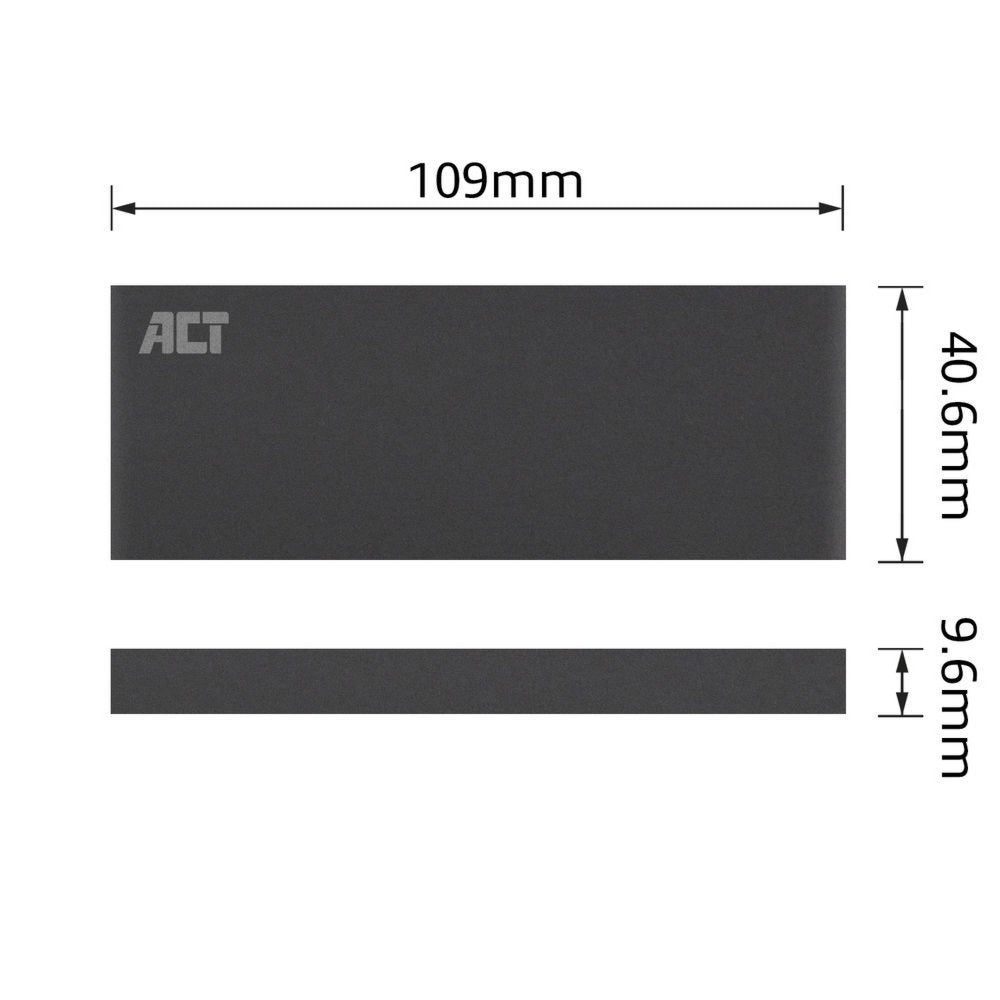 ACT AC1600 | USB 3.2 Gen1 M.2 SATA SSD Behuizing | Aluminium | 5 Gbps