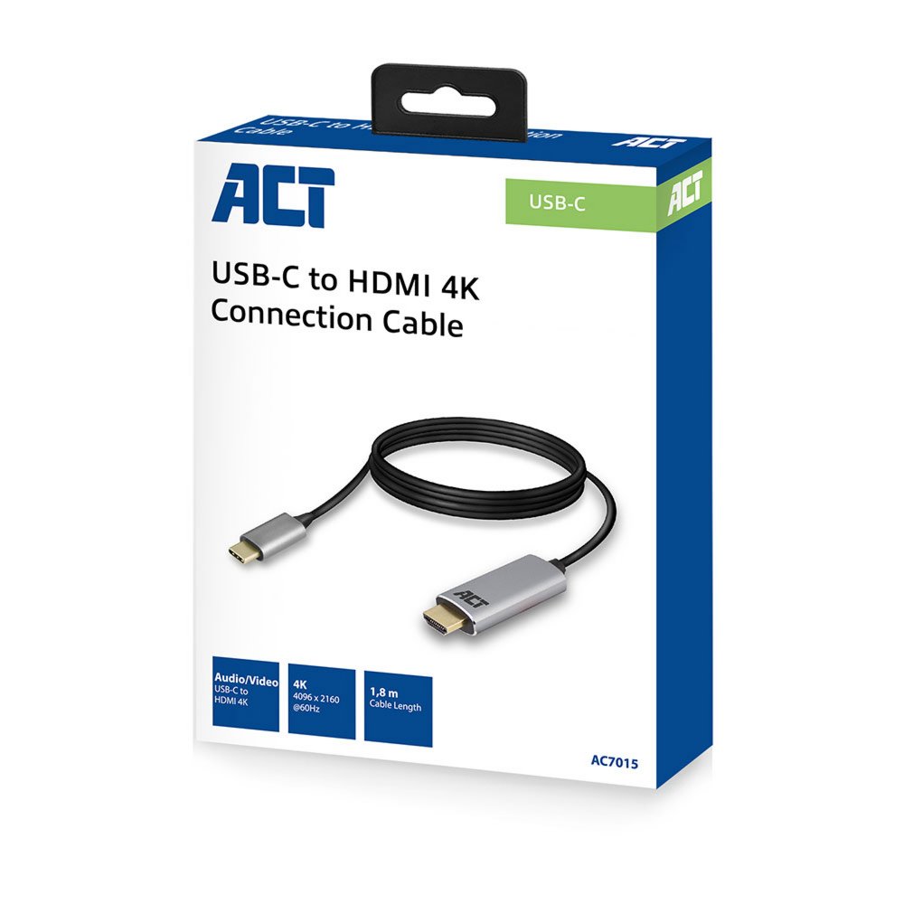 ACT AC7015 | USB-C naar HDMI kabel | 1,8 meter