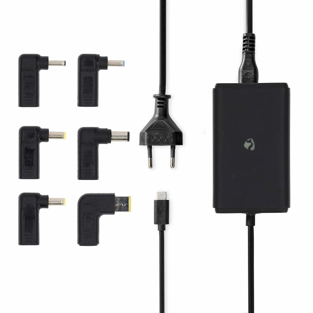 Nedis NBAU65110BK | Notebook adapter (GaN) | 65 W | USB-C Power Delivery | Zwart