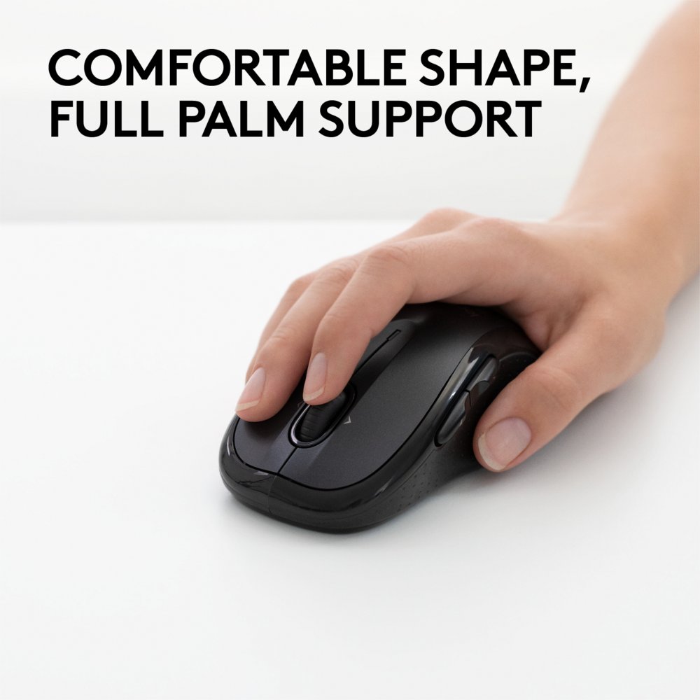 Logitech M510 | Draadloze Muis | Links- en Rechtshandig | RF | 1000 DPI | Zwart | Returned