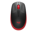 Logitech M190 | Draadloze Muis | Links- en Rechtshandig | RF | 1000 DPI | Zwart/Rood