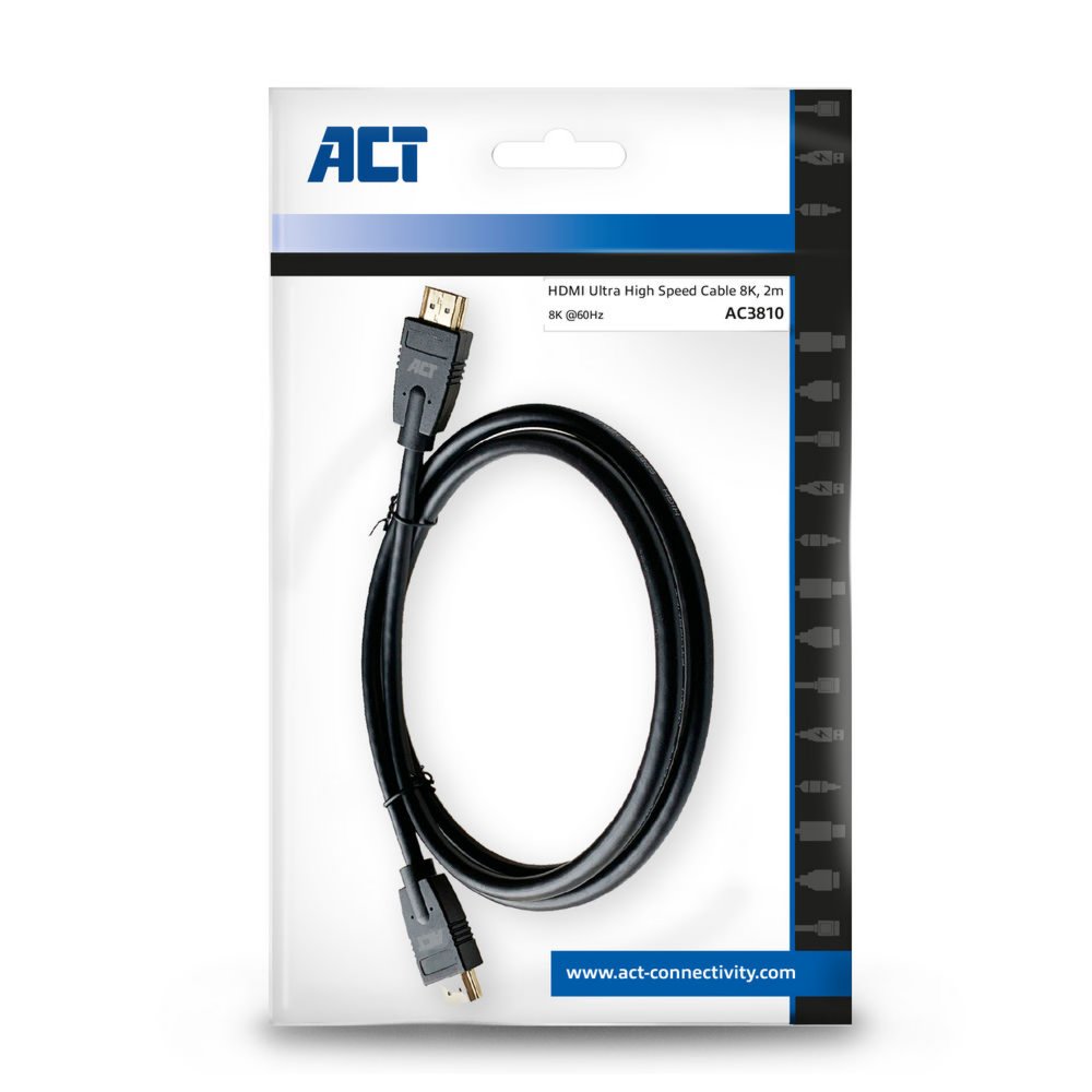 ACT AC3810 HDMI Kabel | 2 m | HDMI Type A naar Type A | Zwart