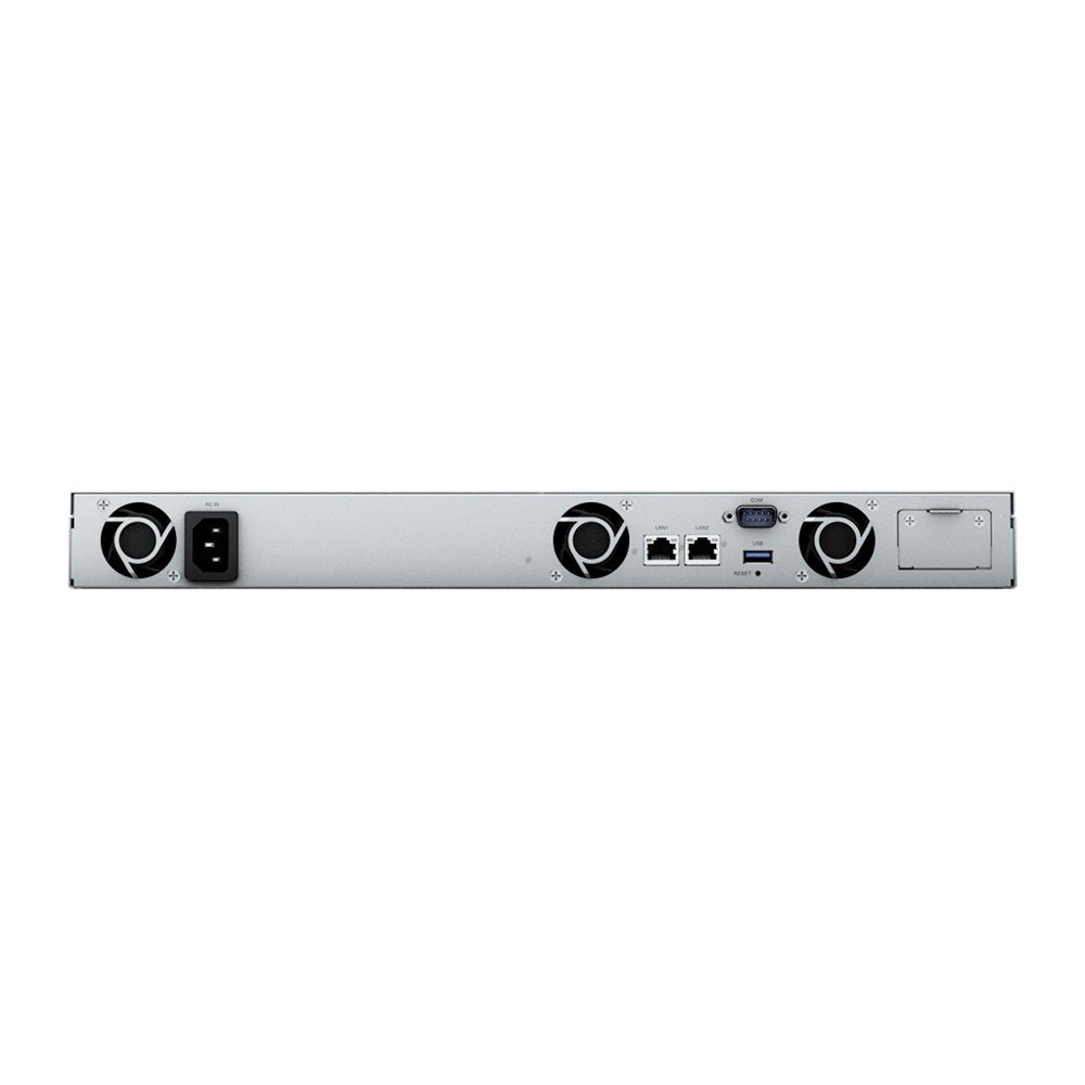 Synology RackStation RS422+ NAS | 4 Drive Bays | AMD Ryzen R1600 | 2x Gigabit Ethernet | 1U Rackmount | Zwart