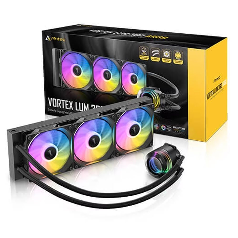 Antec Vortex Lum 360mm ARGB | All-in-One CPU Waterkoeler | Zwart