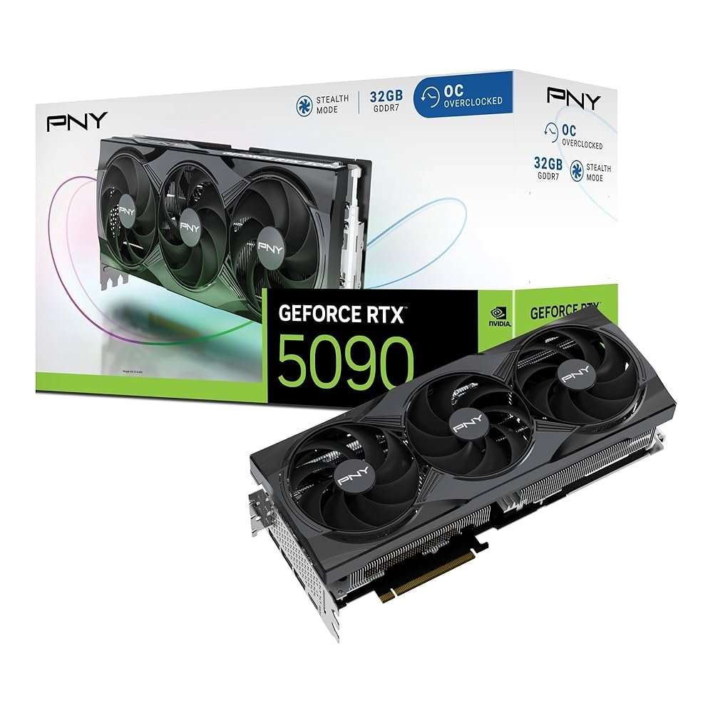PNY GeForce RTX 5090 OC | 32 GB GDDR7 VRAM | 4K Gaming & AI | Videokaart | GPU | Nvidia