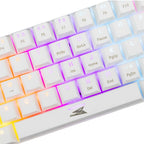 Baracuda DOLPHIN RGB 60% | Bedraad Gaming Toetsenbord | Red Switches | Anti-Ghosting | QWERTY | Wit