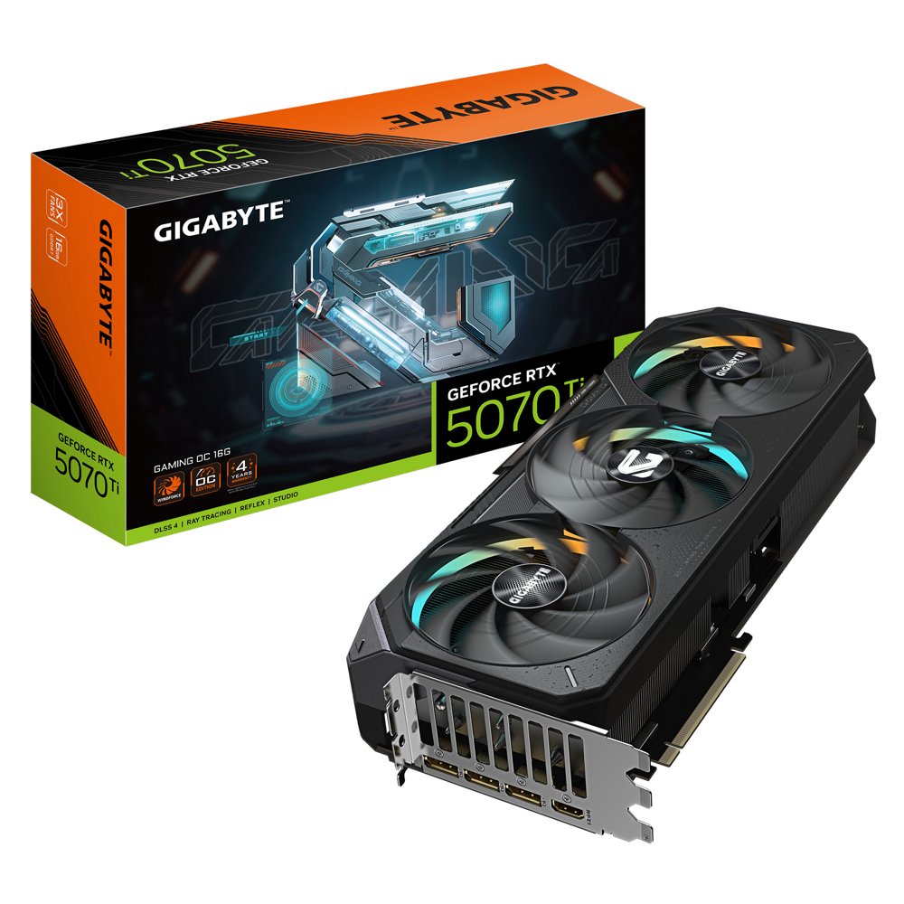 GIGABYTE GeForce RTX 5070 Ti GAMING OC | 16GB GDDR7 | DLSS 4 | Videokaart | Nvidia GPU