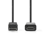 Nedis CCGL37100BK10 | DisplayPort naar HDMI adapterkabel | 1 m | DisplayPort male | HDMI Type A (Standaard) | Full HD 1080p |