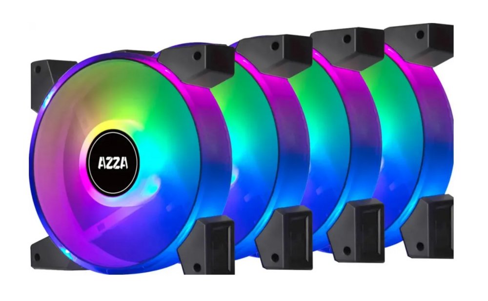 Azza Hurricane II RGB 4 Pack | 120mm Case Fans