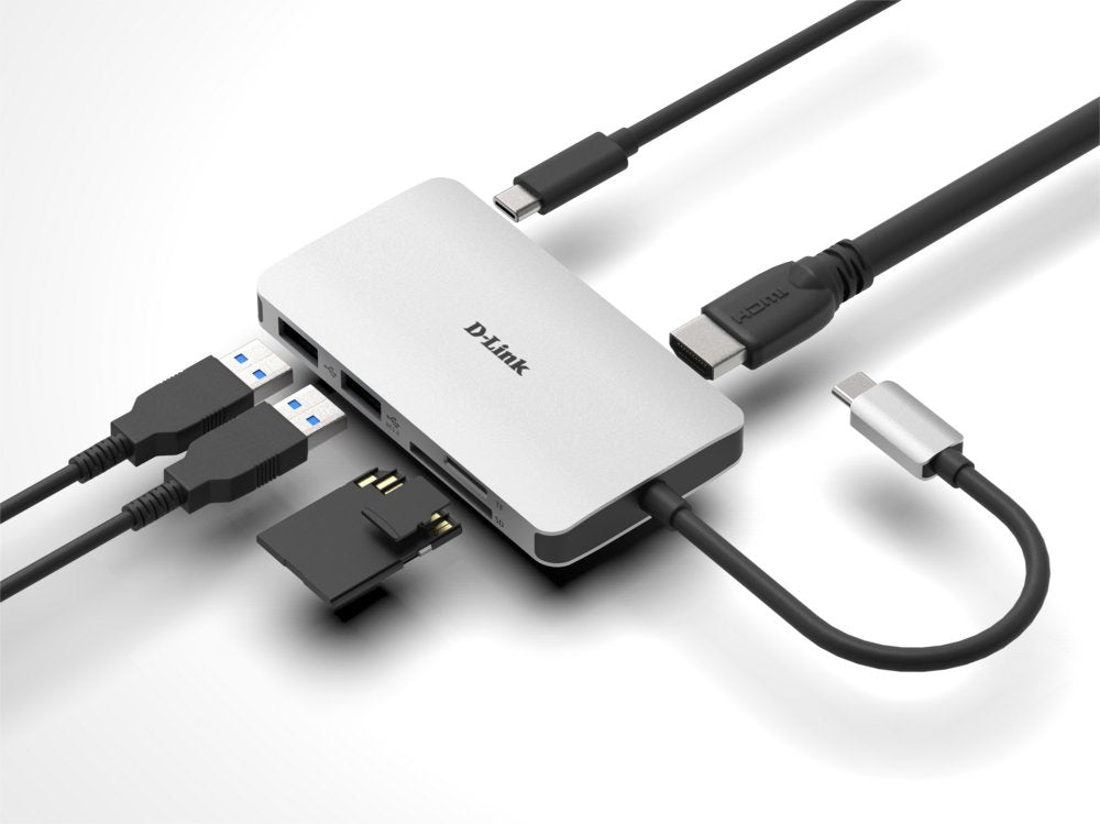 D-Link DUB-M610 | Docking Station & Poortreplicator | USB-C 3.2 Gen 1 | Aluminium/Zwart