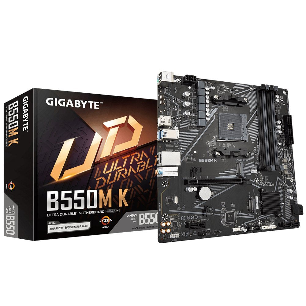 Gigabyte B550M K 1.0 | Socket AM4 | AMD B550 | 4xDDR4 | Micro-ATX | Moederbord