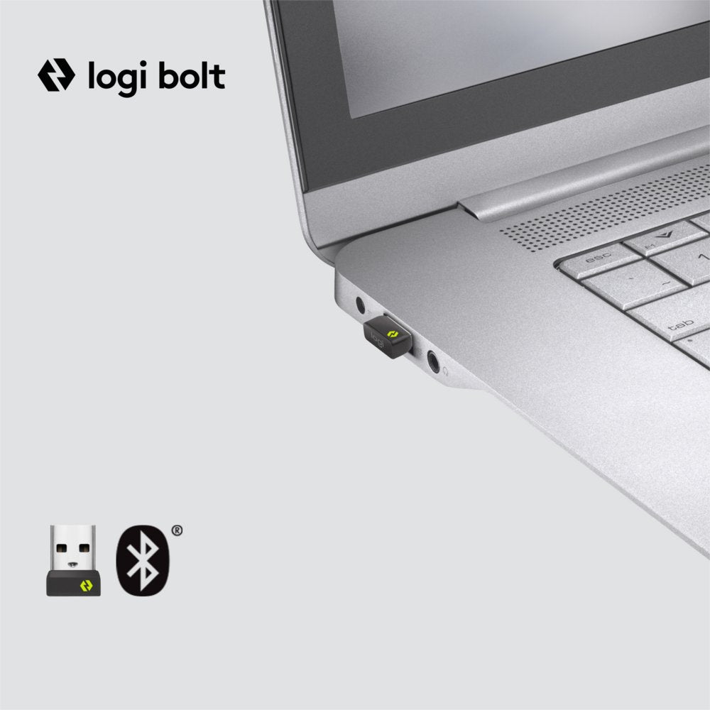 Logitech Lift for Business | Ergonomische Draadloze Muis | Rechtshandig | RF + Bluetooth | 4000 DPI | Grafiet