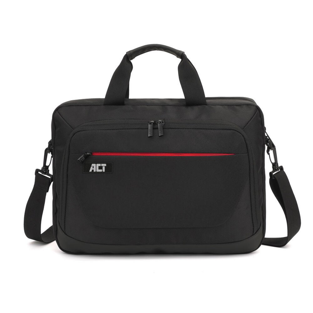 ACT Suburb 15.6" Laptop Schoudertas | Gemaakt van Gerecycled Plastic | Zwart