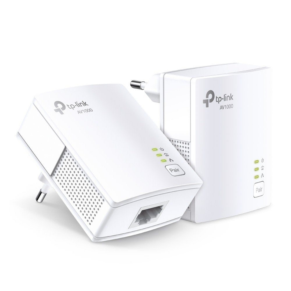 TP-Link AV1000 | Powerline Adapter Set | 1000 Mbps | Gigabit Ethernet | Starter Kit