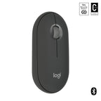 Logitech Pebble 2 M350s | Draadloze Muis | Links- en Rechtshandig | RF + Bluetooth | 4000 DPI | Grafiet