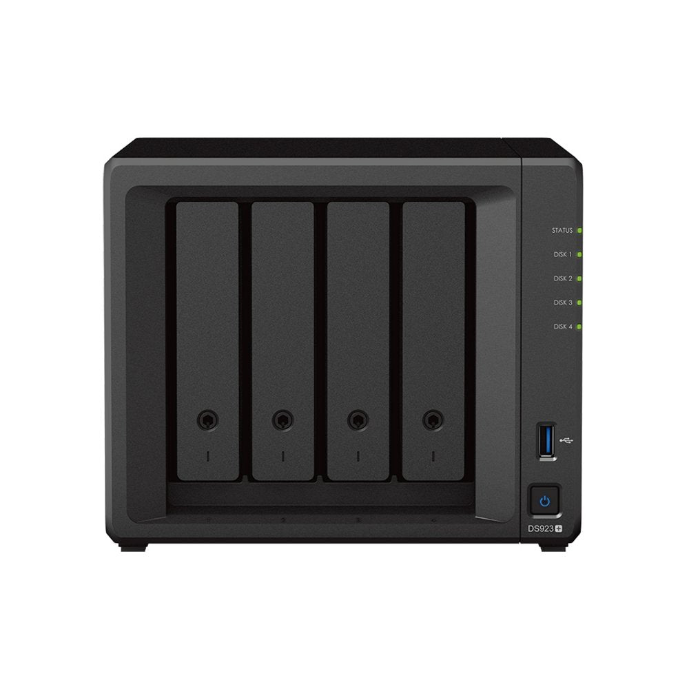 Synology DiskStation DS923+ NAS | 4 Drive Bays | AMD Ryzen R1600 | 2x Gigabit Ethernet | Desktop | Zwart