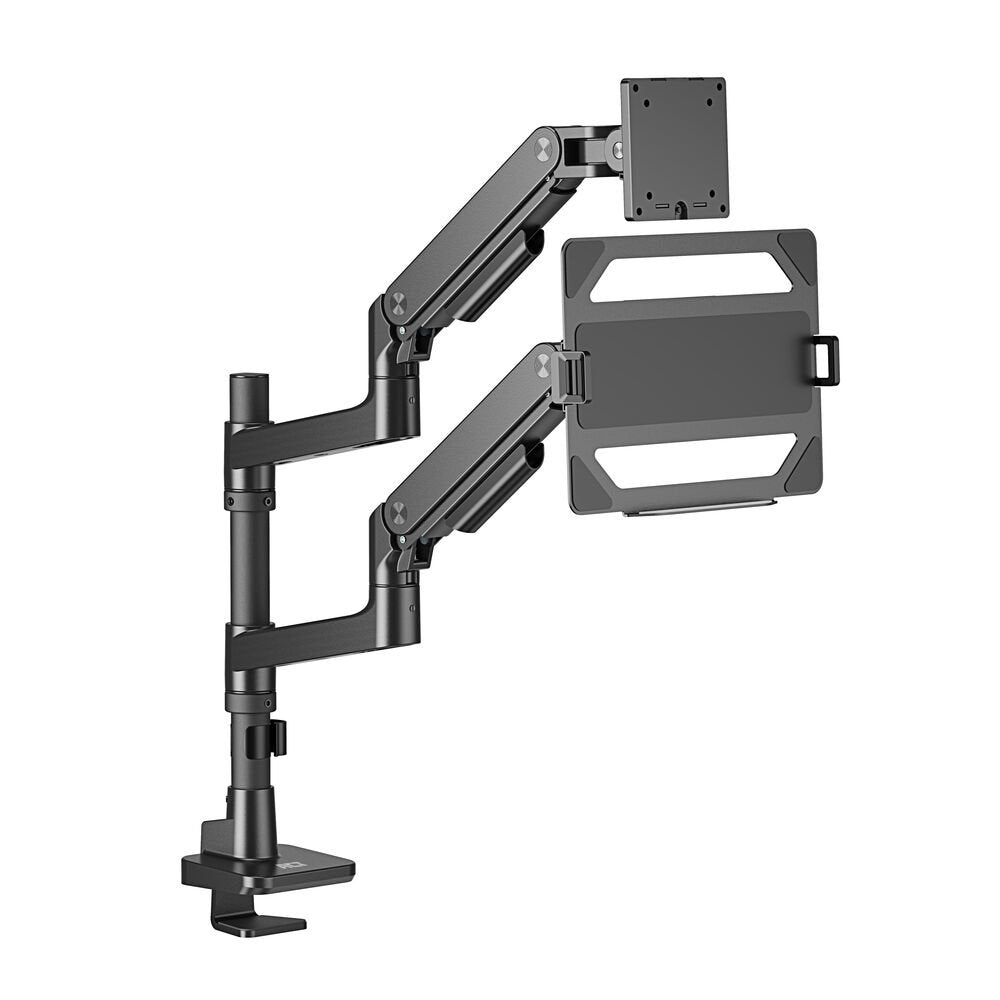 ACT AC8341 Premium | Verstelbare Monitor-bureaubeugel | Tot 49" | Max 20kg | VESA 100x100 | 1 Monitor en Laptop