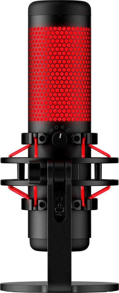 HyperX QuadCast | USB-microfoon | Rode verlichting | Voor pc en console | Zwart/Rood | Open Box