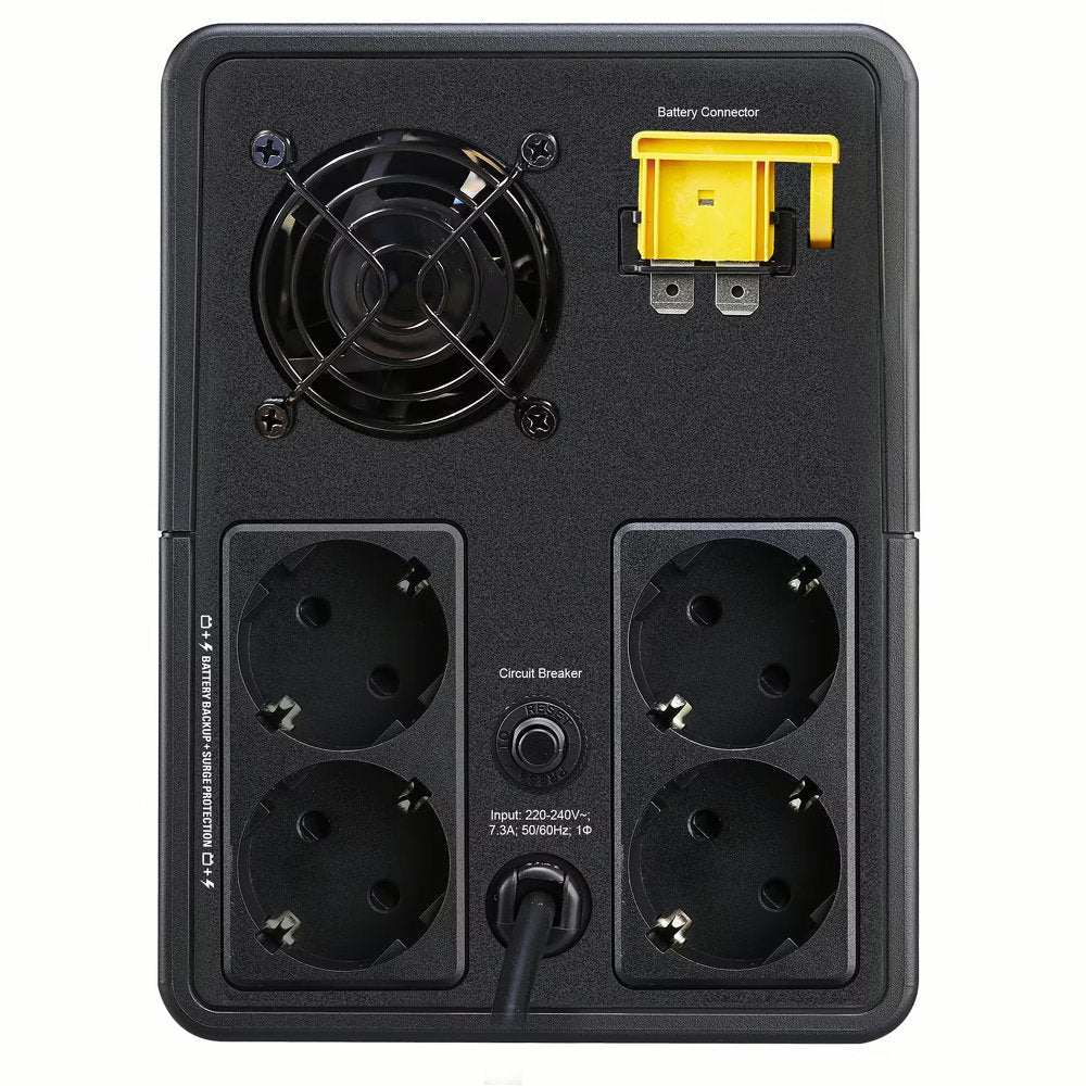 APC Back‑UPS BVX1600LI‑GR | 1600 VA (900 W) | 4× Schuko-stopcontacten | Line‑Interactive UPS | Noodstroomvoeding