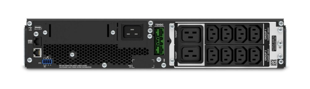 APC Smart-UPS SRT3000RMXLI | 3000 VA / 2700 W | 2U Rackmount | 8x IEC C13 & 2x IEC C19 Stopcontacten | Dubbele Conversie Onli