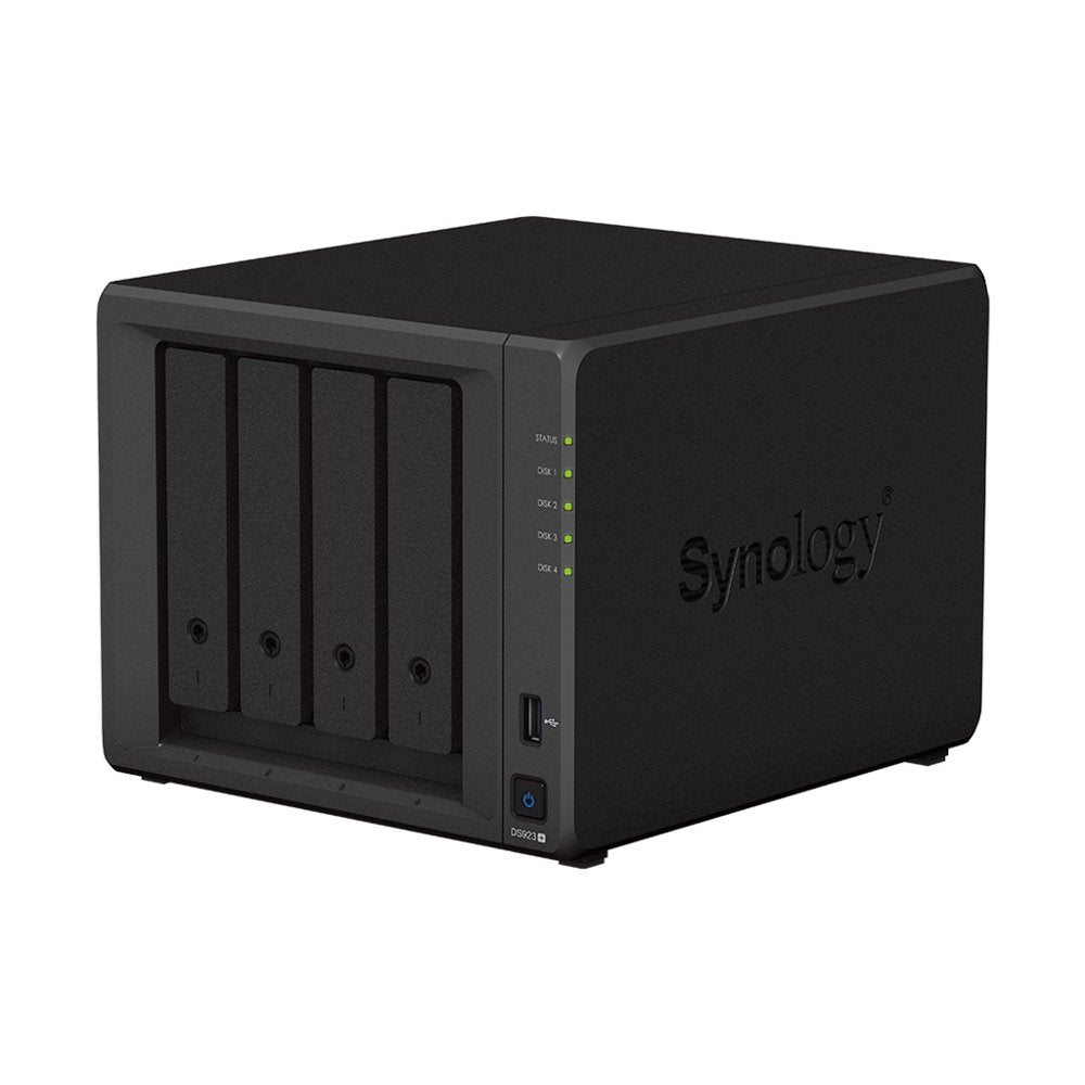 Synology DiskStation DS923+ NAS | 4 Drive Bays | AMD Ryzen R1600 | 2x Gigabit Ethernet | Desktop | Zwart