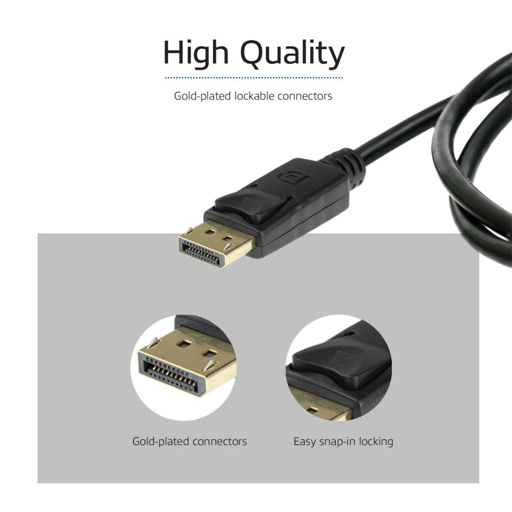 ACT AK4074 | DisplayPort-kabel | 3 meter | 4K@60Hz | DP 1.2 | Vergulde connectoren | Zwart