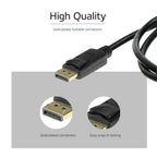 ACT AK4074 | DisplayPort-kabel | 3 meter | 4K@60Hz | DP 1.2 | Vergulde connectoren | Zwart